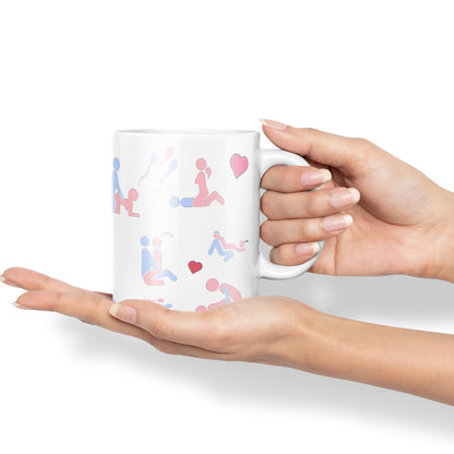 Vixar Sexual Positions Kamasutra Kama Sutra Ceramic Coloured Mug Cup Gift Tea Coffee Christmas Office Home Sarcastic Joke