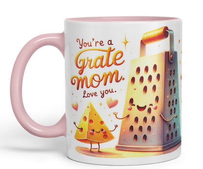Vixar You’re a Grate Mom Coloured Mug Cup Cute Mother’s Day Gift 11oz (Black)