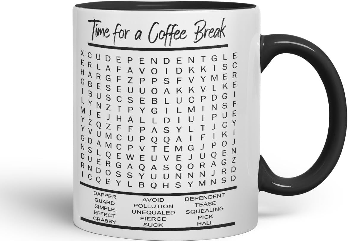 Vixar Coffee Break Loading – Funny Unicorn Coloured Mug Cup 11oz (Black)