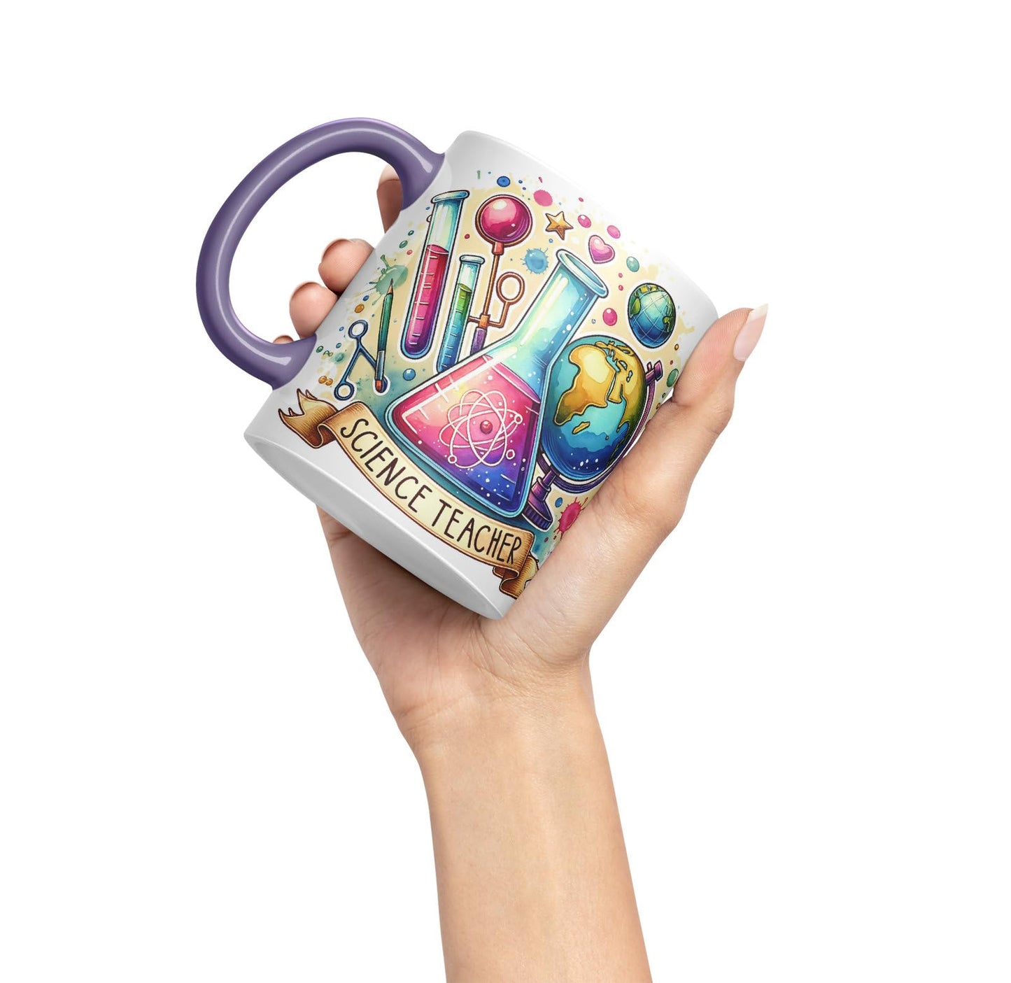 Vixar Science Teacher Teacher Mug Thank You, End of School Gift Ceramic Coloured Mug Cup for Tea Coffee Hot Brew 330ml 11Oz Gift
