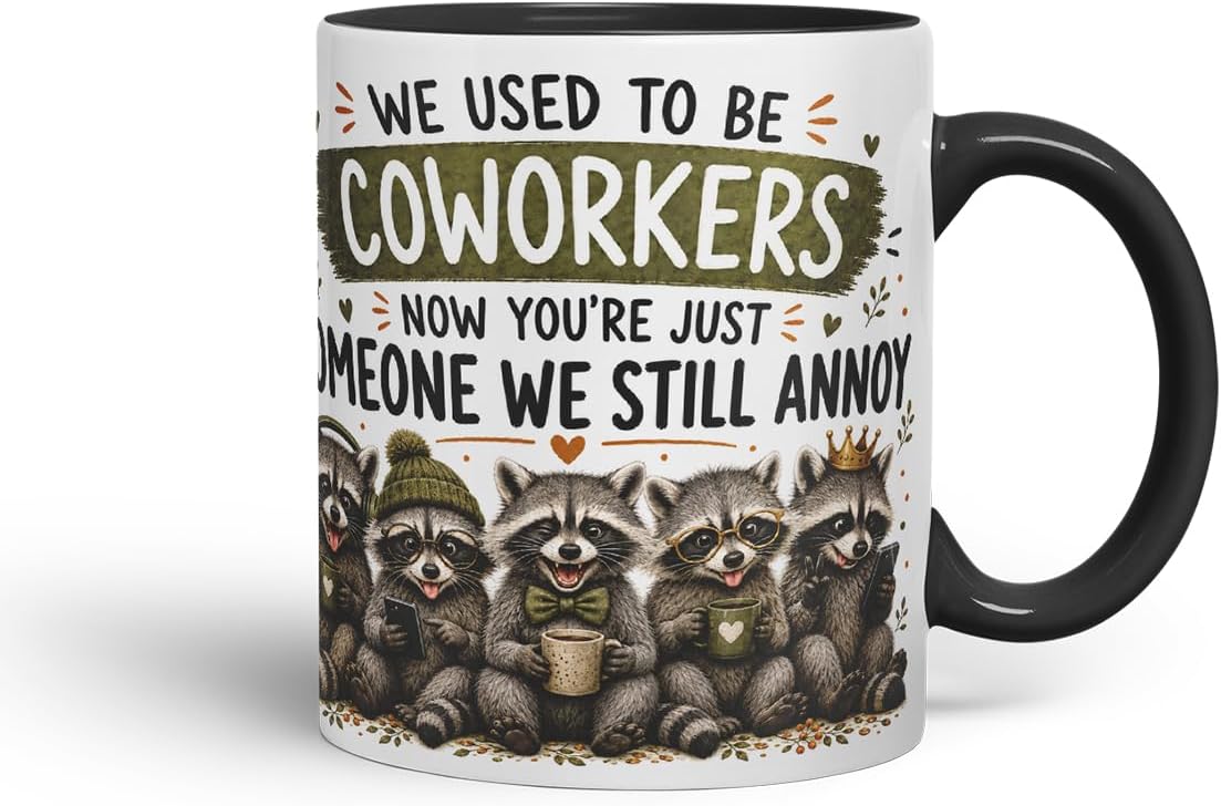 Vixar We Used to Be Coworkers Mug – Funny Coworker Leaving Colleague Goodbye Gift, 11oz (Black)