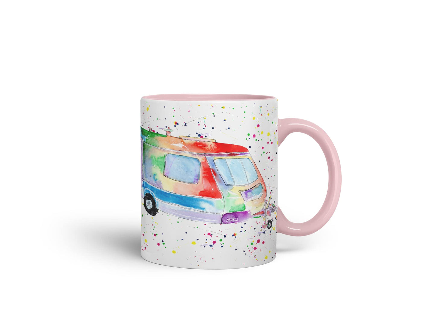 Vixar Tourer Caravan Holiday Home Watercolour Art Coloured Mug Cup Gift Birthday Work Office Tea Coffee