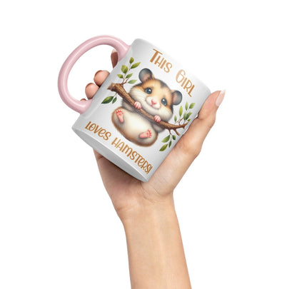 This Girl Loves Hamster Joke sarkasm Sarcastic Ceramic Coloured Mug Cup for Tea Coffee Hot Brew 330ml 11Oz Gift