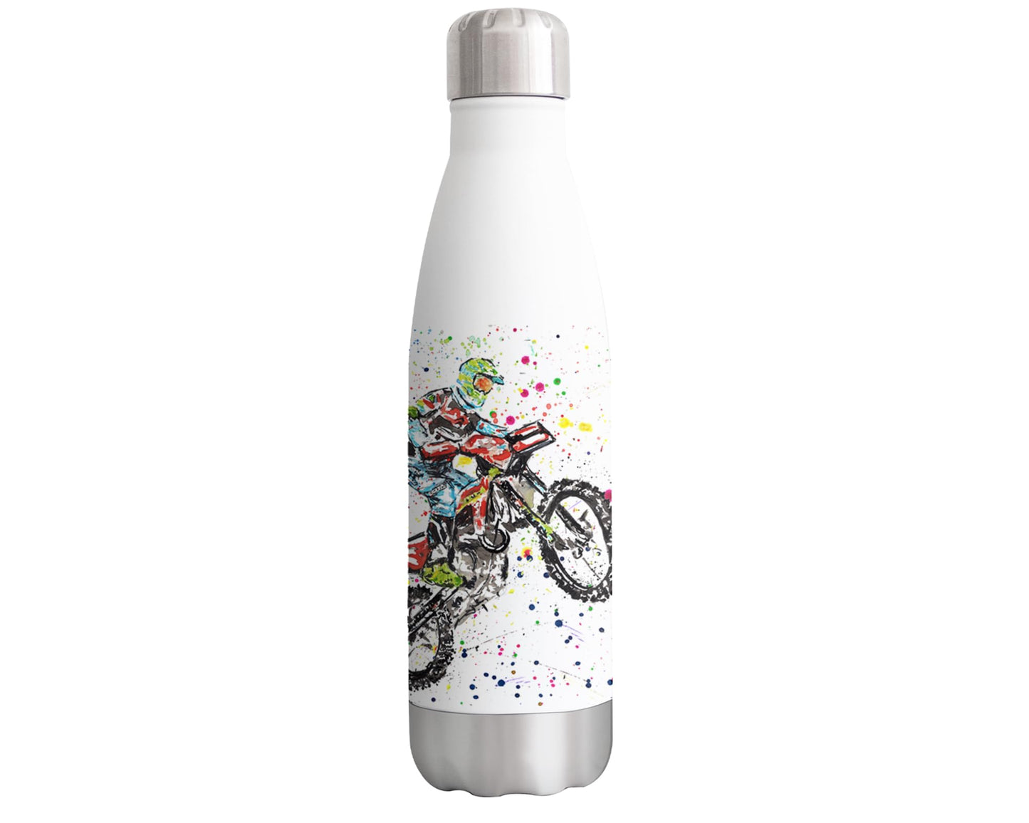 Vixar Motocross motocycle sport Dad Son Watercolour Bottle double Wall insulated Stainless steel sport Drinks 500ml