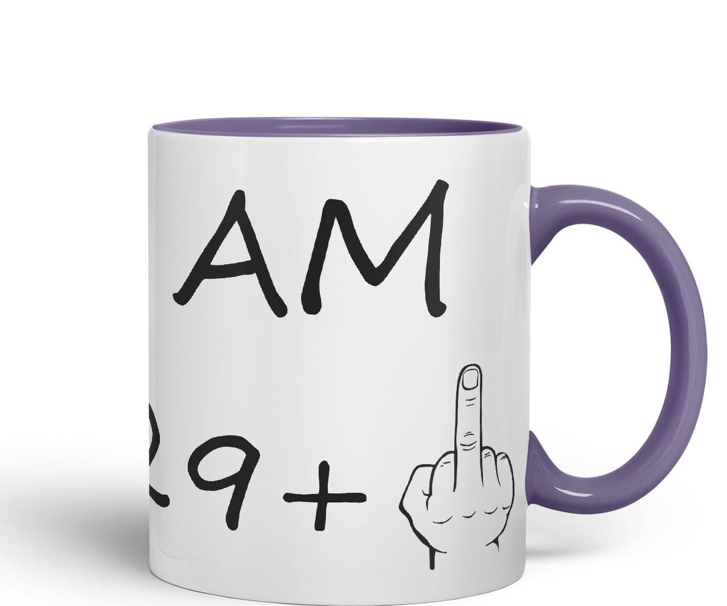 Vixar I am 29 + 1 Man Hand Ceramic 330 ml, 11oz Coloured Mug Cup Gift Coffee Tea Happy Birthday Turning 30 Years Old as a Joke Celebration 30th Birthday Gift idea