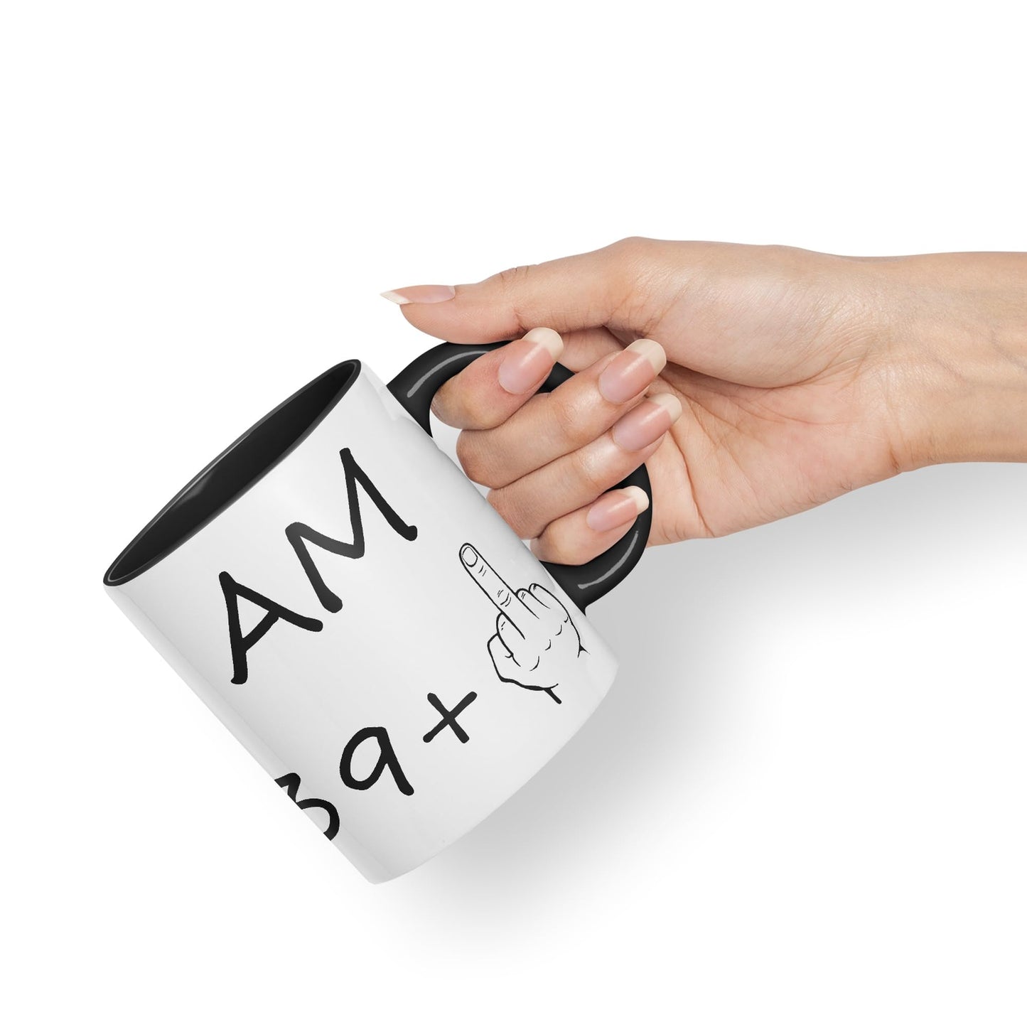 Vixar I am 39 + 1 Man Hand Ceramic 330 ml, 11oz Coloured Mug Cup Gift Coffee Tea Happy Birthday Turning 40 Years Old as a Joke Celebration 40th Birthday Gift idea