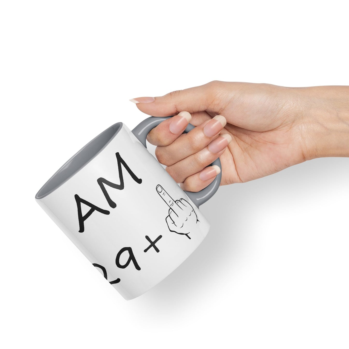 Vixar I am 29 + 1 Man Hand Ceramic 330 ml, 11oz Coloured Mug Cup Gift Coffee Tea Happy Birthday Turning 30 Years Old as a Joke Celebration 30th Birthday Gift idea