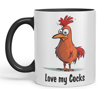Love My c.. Chicken Sarcastic Joke Ceramic Coloured Mug Cup for Tea Coffee Hot Brew 330ml 11 Oz Gift