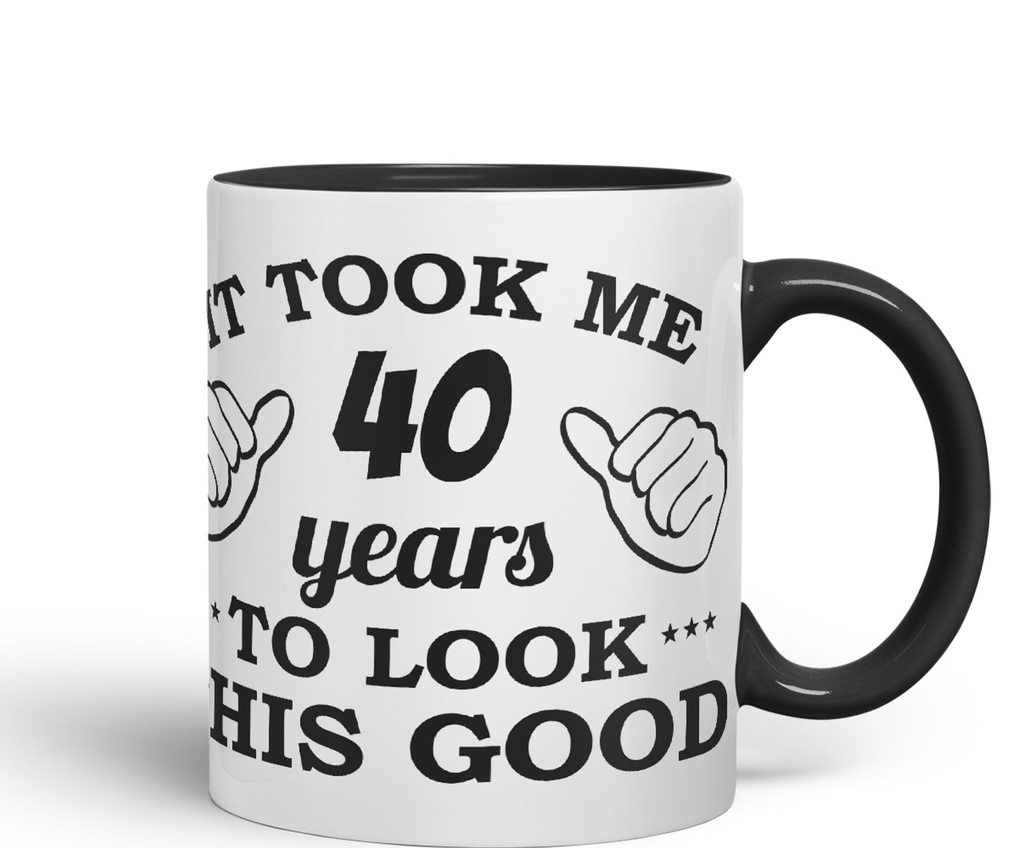 Vixar It Took me 40 Years to Look This Good Happy Birthday Ceramic Coloured Mug Cup Gift Coffee Tea