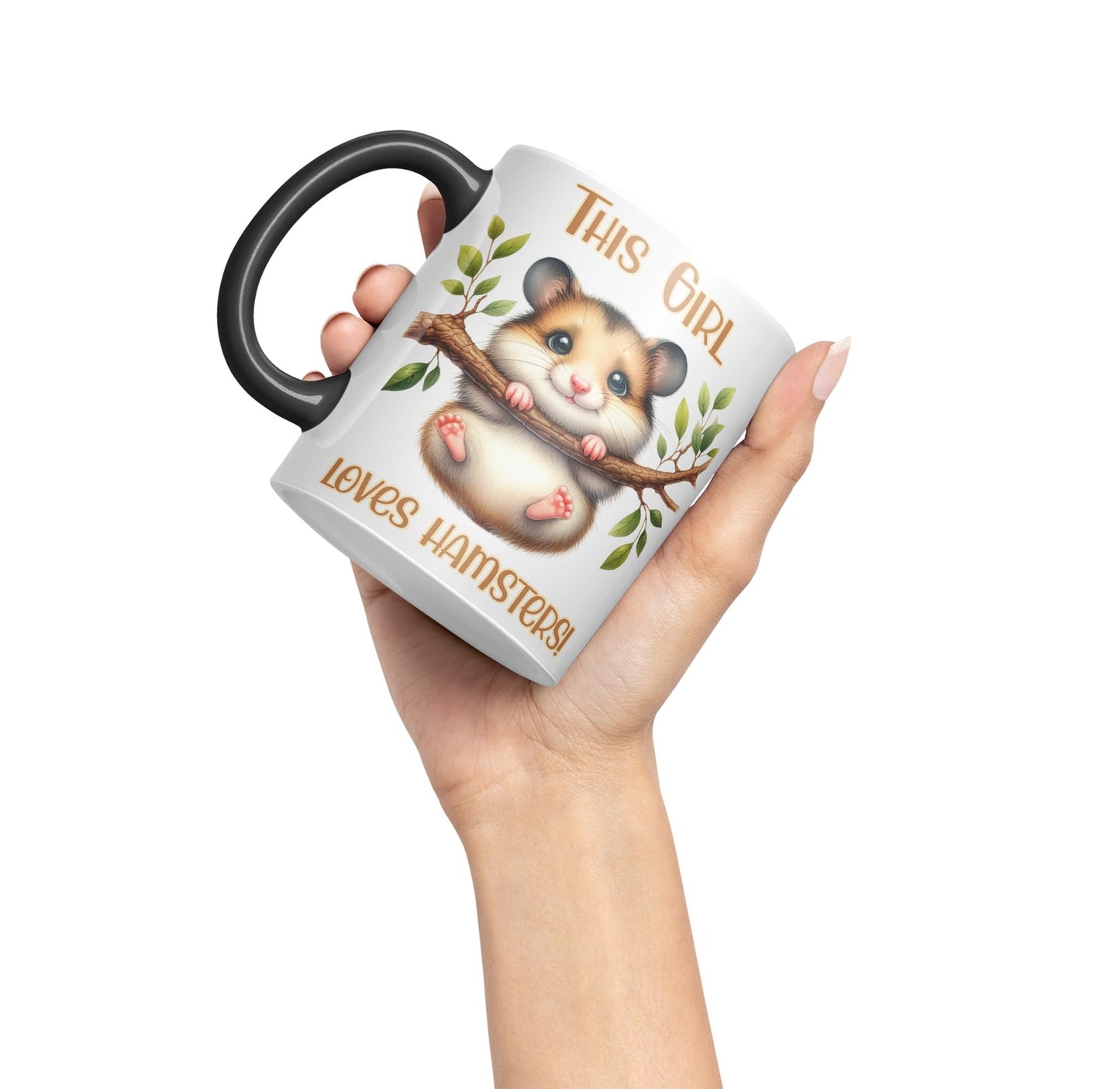 This Girl Loves Hamster Joke sarkasm Sarcastic Ceramic Coloured Mug Cup for Tea Coffee Hot Brew 330ml 11Oz Gift