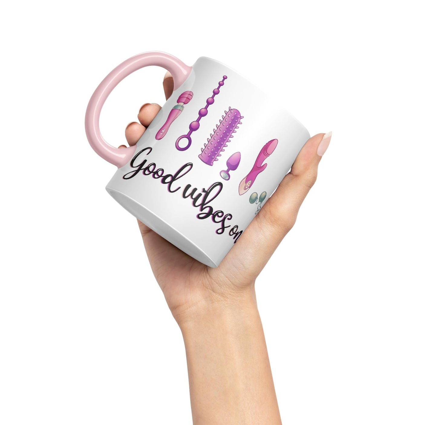 Good Vibes Only Woman Toys Ceramic Coloured Mug Cup Gift Tea Coffee Christmas Office Home Sarcastic Joke