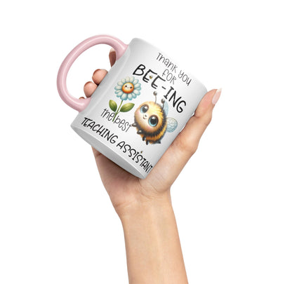 Teaching Assistant Thank You for Bee-ing The best teacher Ceramic Coloured Mug Cup for Tea Coffee Hot brew 330ml 11Oz
