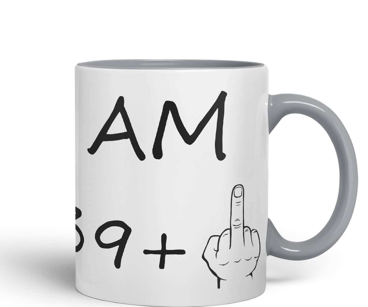 Vixar I am 39 + 1 Man Hand Ceramic 330 ml, 11oz Coloured Mug Cup Gift Coffee Tea Happy Birthday Turning 40 Years Old as a Joke Celebration 40th Birthday Gift idea