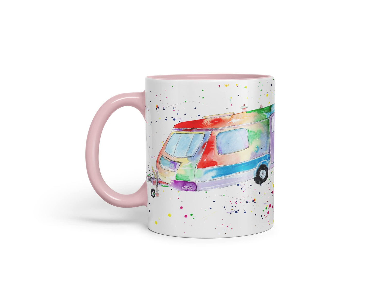Vixar Tourer Caravan Holiday Home Watercolour Art Coloured Mug Cup Gift Birthday Work Office Tea Coffee