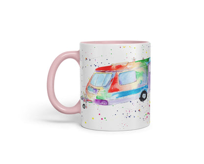 Vixar Tourer Caravan Holiday Home Watercolour Art Coloured Mug Cup Gift Birthday Work Office Tea Coffee