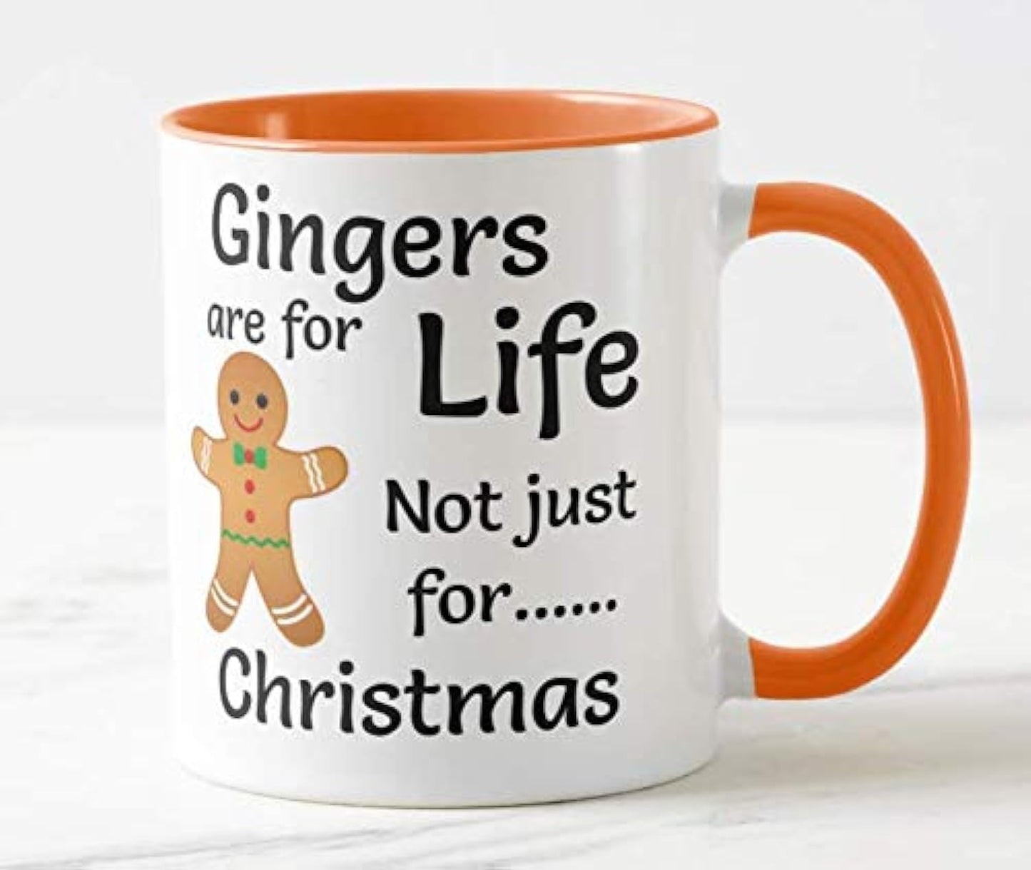 Gingers are for Life Not Just for Christmas Funny Novelty Gift Mug (Orange)