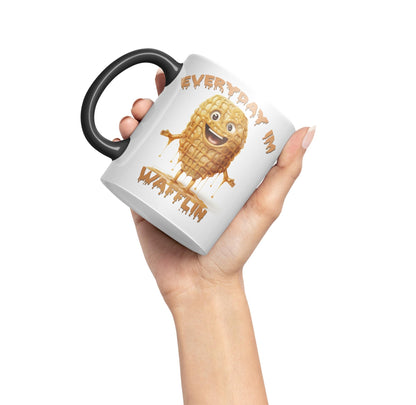 Everyday Im Wafflin, Joke sarkasm Sarcastic Ceramic Coloured Mug Cup for Tea Coffee Hot Brew 330ml 11Oz Gift