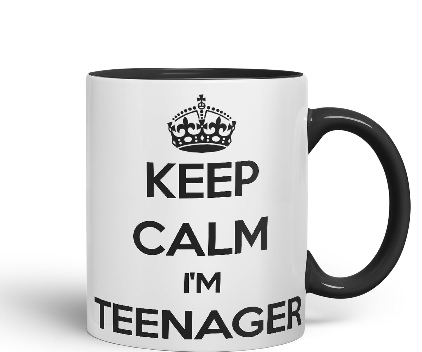 Keep Calm I'm Teenager Ceramic Coloured Mug Cup for Tea Coffee Hot Brew 330ml 11Oz Gift
