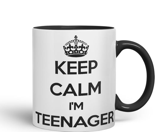 Keep Calm I'm Teenager Ceramic Coloured Mug Cup for Tea Coffee Hot Brew 330ml 11Oz Gift