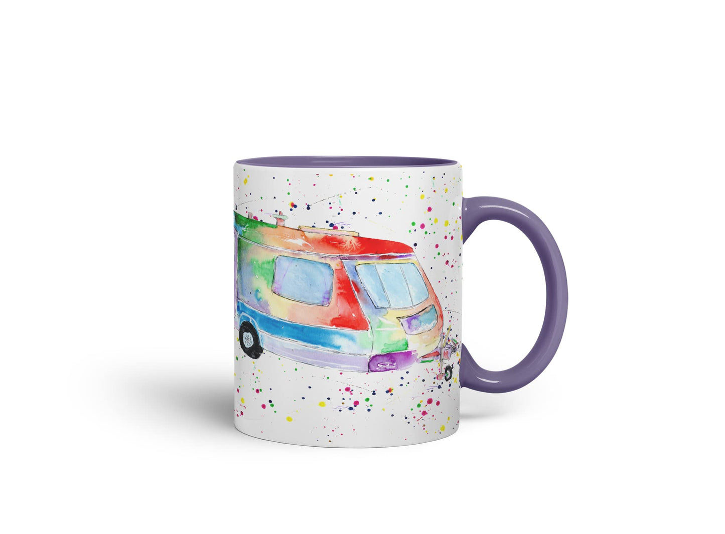 Vixar Tourer Caravan Holiday Home Watercolour Art Coloured Mug Cup Gift Birthday Work Office Tea Coffee