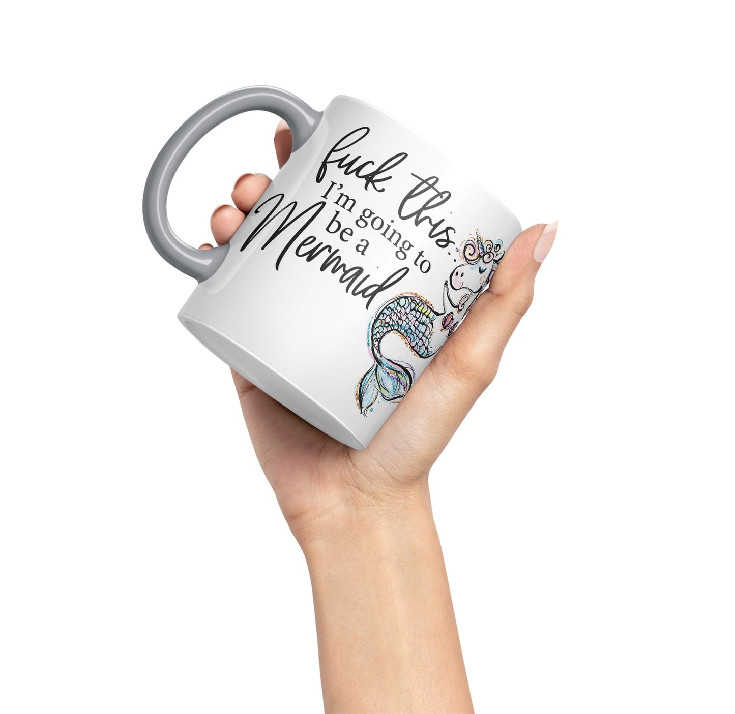 I'm Going to be a Mermaid f .. This Sarcastic Joke Ceramic Coloured Mug Cup for Tea Coffee Hot Brew 330ml 11Oz