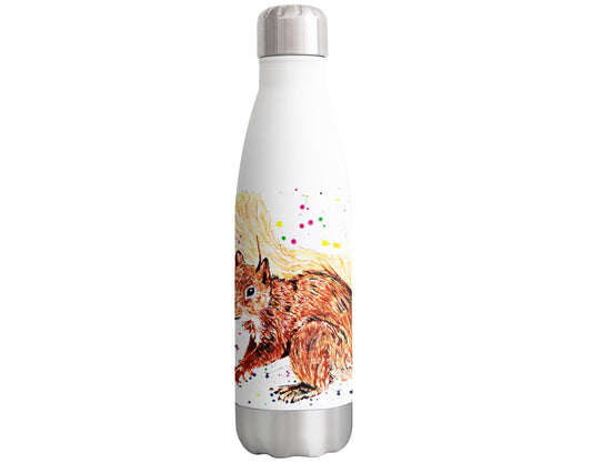 Vixar Squirrel Rodent Animals Watercolour Bottle double Wall insulated Stainless steel sport Drinks 500ml