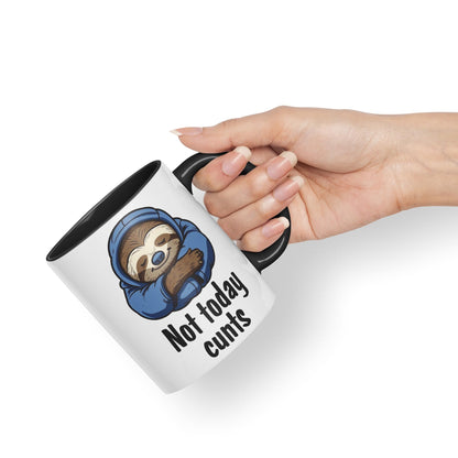 Not Today c.. Sloth Sarcastic Joke Gift Ceramic Coloured Mug Cup for Tea Coffee Hot Brew 330ml 11Oz