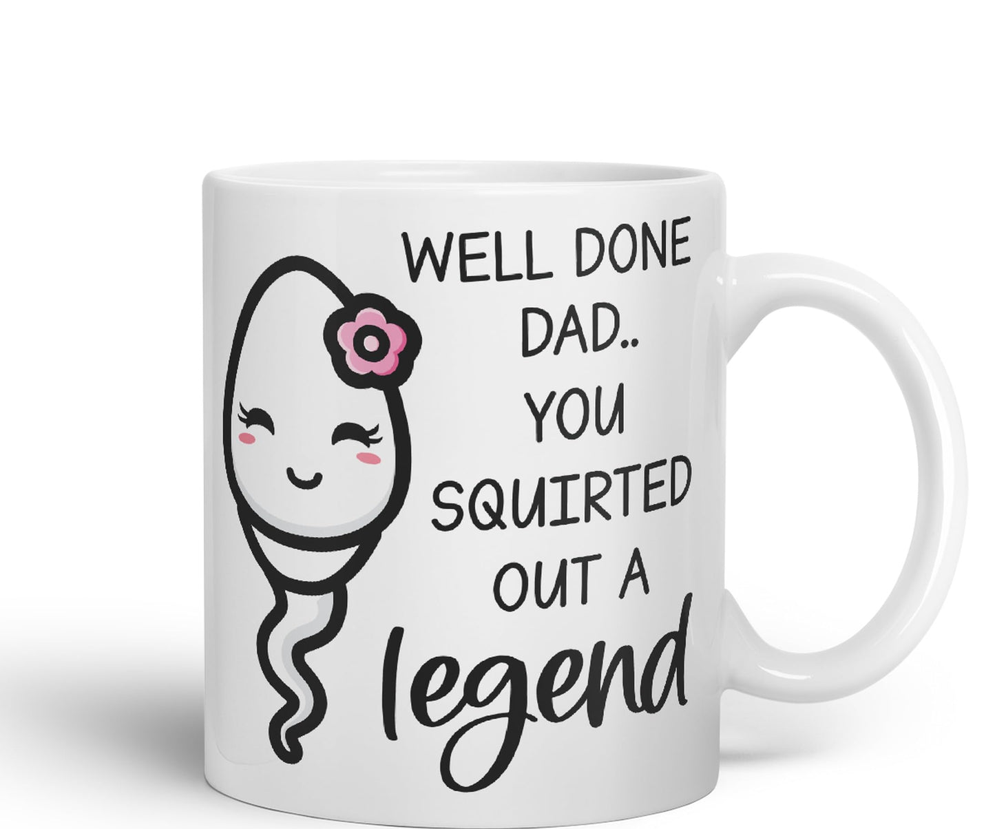 Vixar Dads Little Girl Fathers Day Well Done Dad Ceramic Coloured Mug Cup Gift Tea Coffee Christmas Office Home Joke Sarcastic