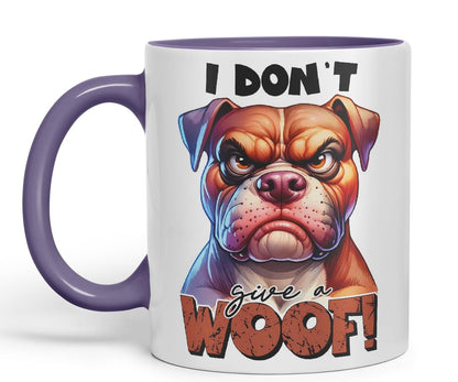 Vixar I Don’t Give a Woof! Dog Coloured Ceramic Mug Cup 11oz Funny Sarcastic Gift (Black)