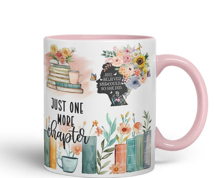 Vixar Shhh… I’m Reading – Bookish Soul Coloured Mug Cup 11oz (Black)