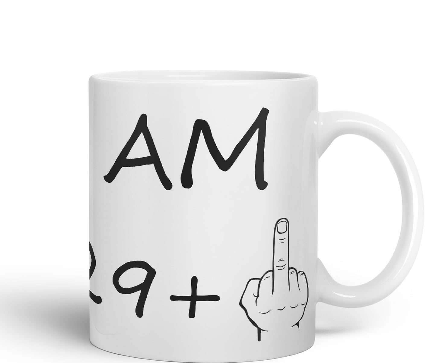 Vixar I am 29 + 1 Man Hand Ceramic 330 ml, 11oz Coloured Mug Cup Gift Coffee Tea Happy Birthday Turning 30 Years Old as a Joke Celebration 30th Birthday Gift idea