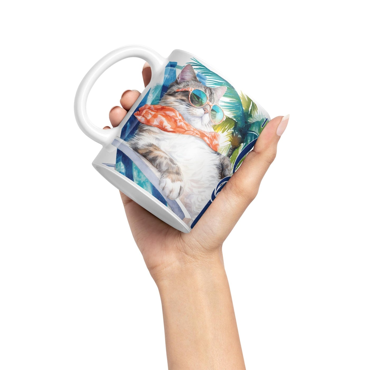 Vixar Cat Lover I Work Hard so My cat can Have a Better Life Coloured Ceramic Mug Cup Gift 330ml 11oz Work Office Tea Coffee