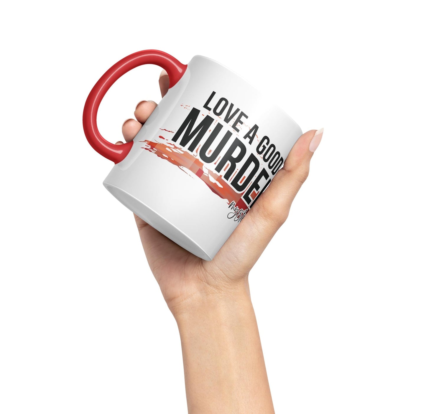 Love a Good Murder Mystery Joke Sarcastic Ceramic Coloured Mug Cup for Tea Coffee Hot Brew 330ml 11Oz Gift