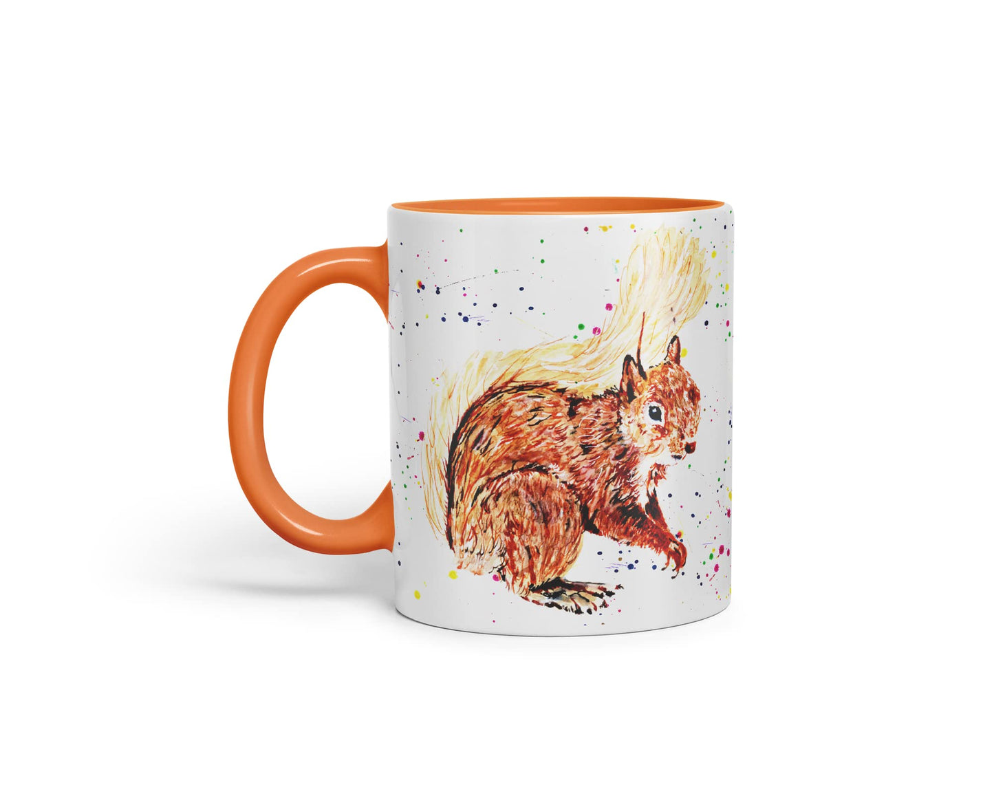 Vixar Squirrel Wildlife Natural Animals Watercolour Art Coloured Mug Cup Gift Birthday Work Office Tea Coffee