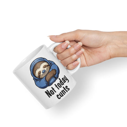 Not Today c.. Sloth Sarcastic Joke Gift Ceramic Coloured Mug Cup for Tea Coffee Hot Brew 330ml 11Oz