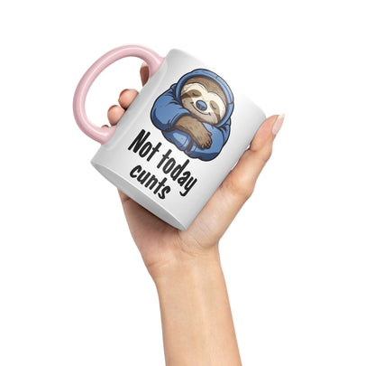 Not Today c.. Sloth Sarcastic Joke Gift Ceramic Coloured Mug Cup for Tea Coffee Hot Brew 330ml 11Oz