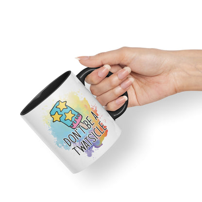 Don't be a Twatsicle Ice Sarcastic Joke Ceramic Coloured Mug Cup for Tea Coffee Hot Brew 330ml 11Oz