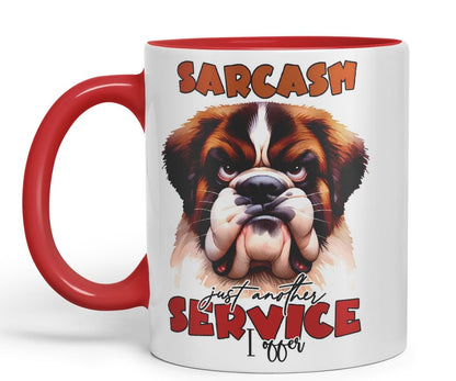 Vixar Sarcasm: Just Another Service I Offer Dog Coloured Ceramic Mug Cup 11oz Funny Sarcastic Gift (Black)