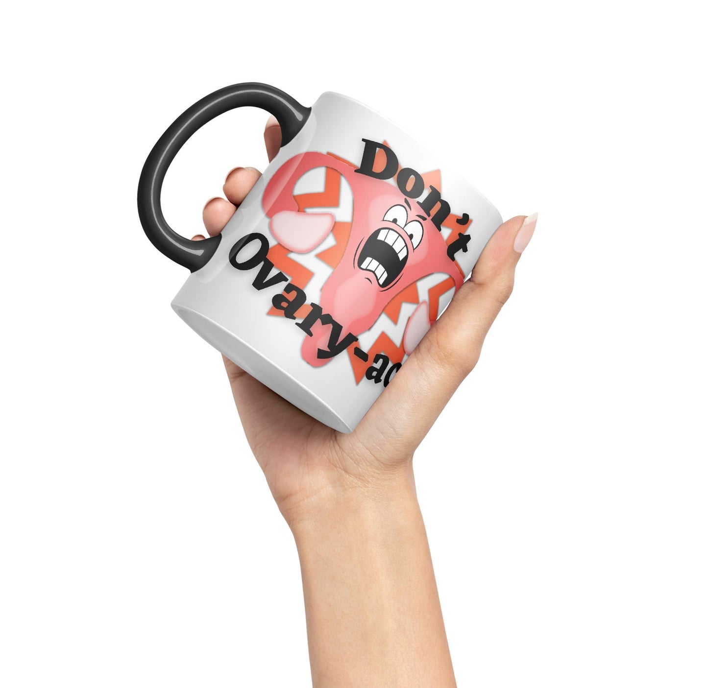 Vixar Anatomy Pun Humor Don't Ovary-act Coloured Ceramic 330 ml Mug Cup Gift Birthday Work Office Tea Coffee