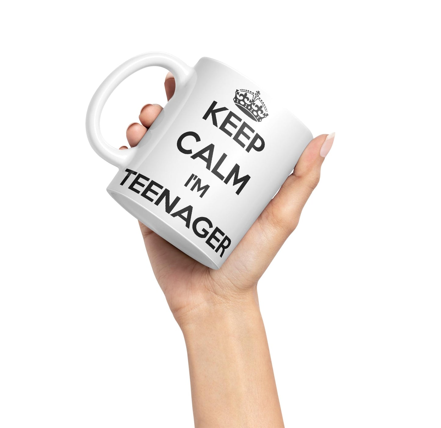 Keep Calm I'm Teenager Ceramic Coloured Mug Cup for Tea Coffee Hot Brew 330ml 11Oz Gift