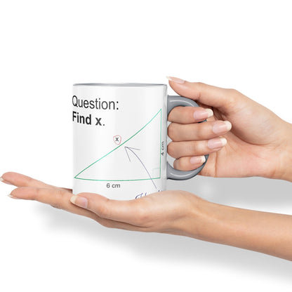 Vixar Find X Mug Cup Mathematics Maths Question Teacher Professor Student Ceramic Coloured Mug Present Gift