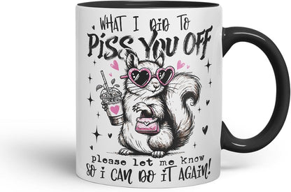 Vixar Funny Skunk Sarcastic Mug – Coloured Ceramic Mug Cup Gift, 11oz (Black)