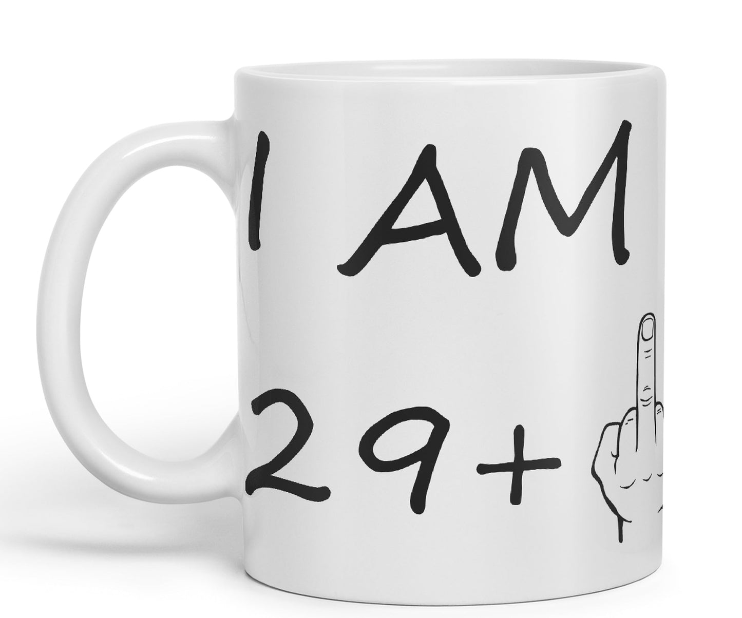 Vixar I am 29 + 1 Man Hand Ceramic 330 ml, 11oz Coloured Mug Cup Gift Coffee Tea Happy Birthday Turning 30 Years Old as a Joke Celebration 30th Birthday Gift idea