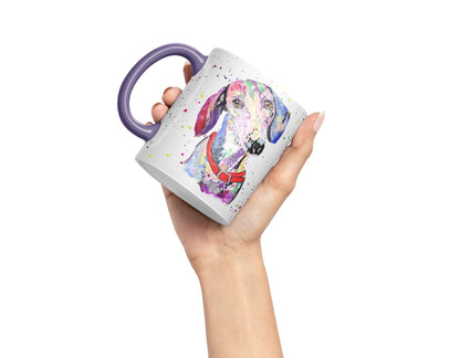 Vixar Dachshund Dog Pet Animals Watercolour Art Coloured Mug Cup Gift Birthday Work Office Tea Coffee