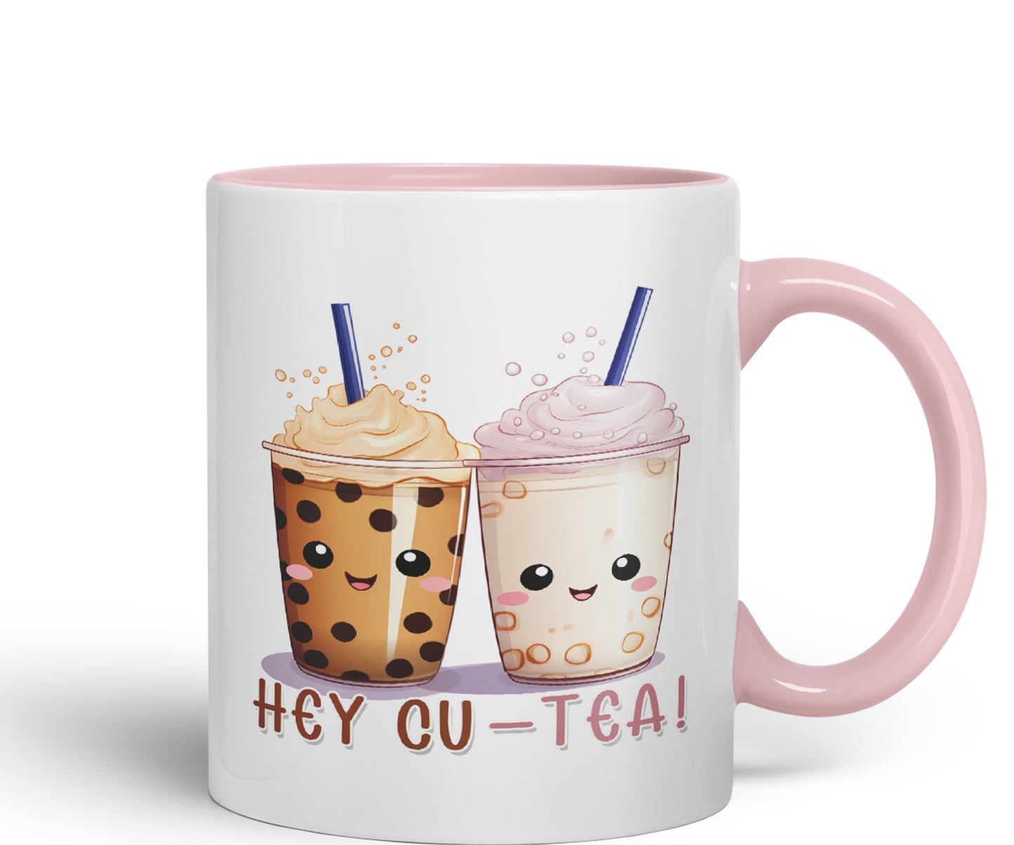 Hey Cu - Tea Joke sarkasm Sarcastic Ceramic Coloured Mug Cup for Tea Coffee Hot Brew 330ml 11Oz Gift