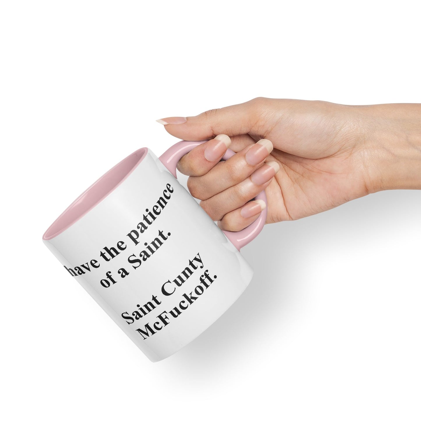 Vixar I Have The Patience of a Saint Coloured Ceramic Mug Cup Gift 330ml 11oz Work Office Tea Coffee
