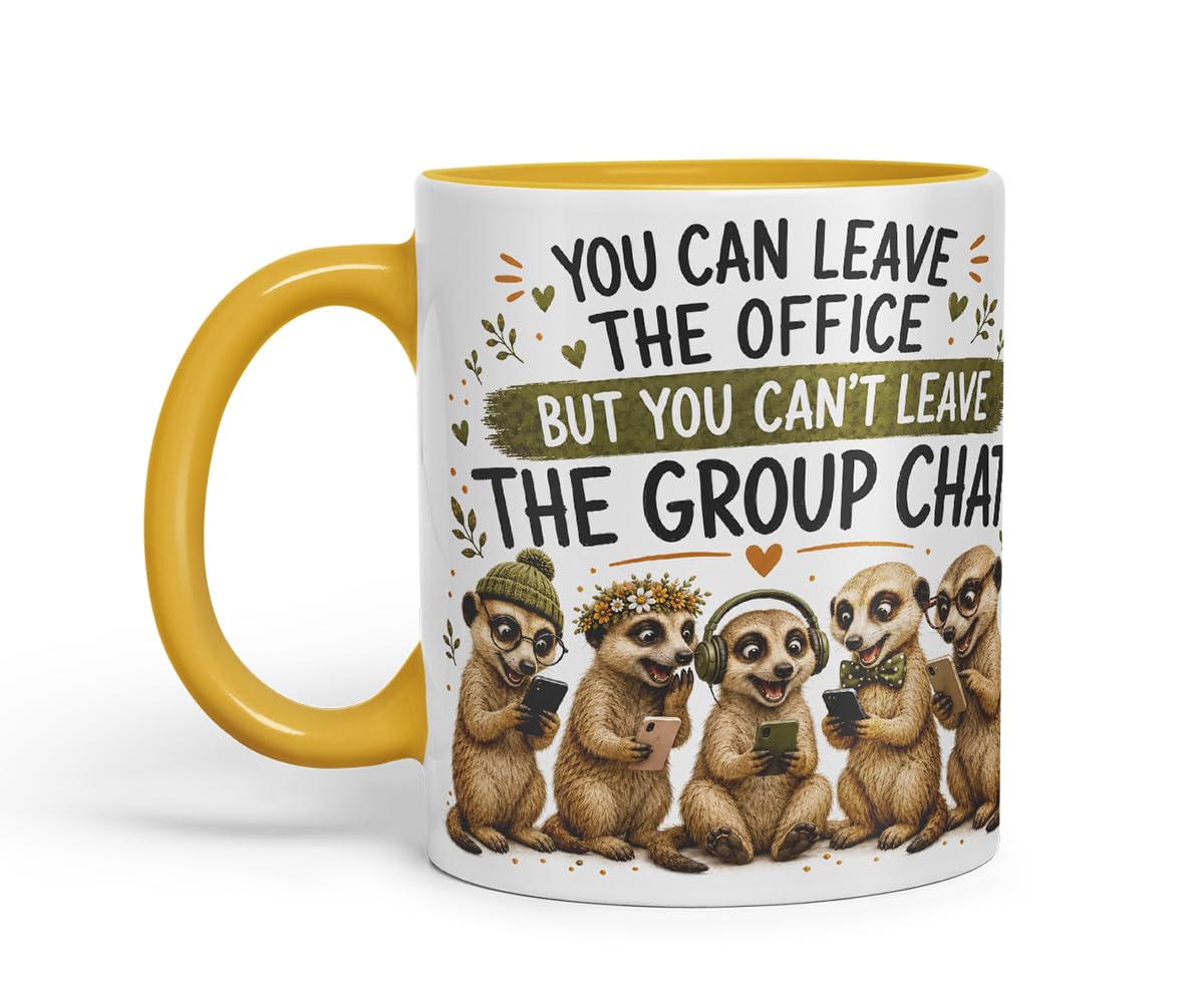 Vixar You Can't Leave the Group Chat Mug – Funny Coworker Leaving Colleague Goodbye Gift, 11oz (Black)
