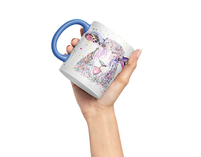 Vixar Sheep Eve Farm Animals Watercolour Art Coloured Mug Cup Gift Birthday Work Office Tea Coffee