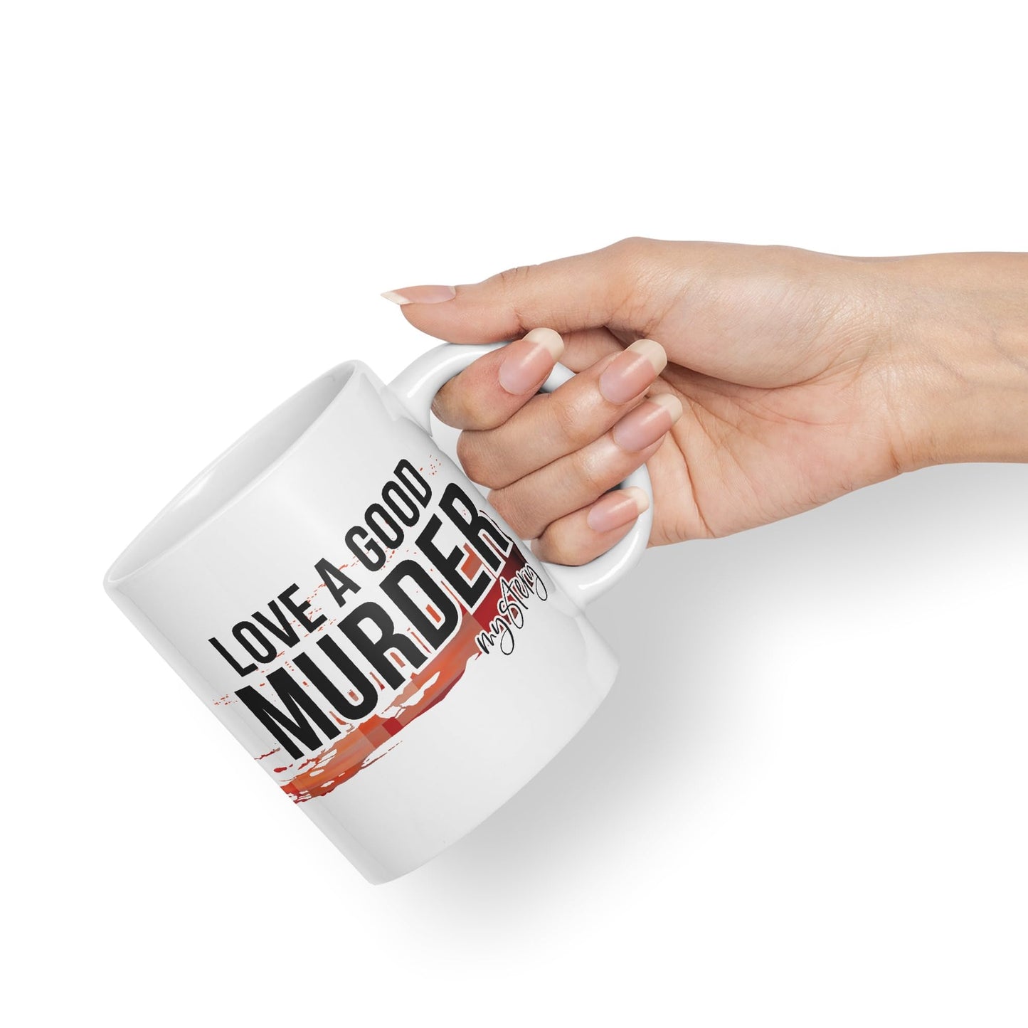 Love a Good Murder Mystery Joke Sarcastic Ceramic Coloured Mug Cup for Tea Coffee Hot Brew 330ml 11Oz Gift