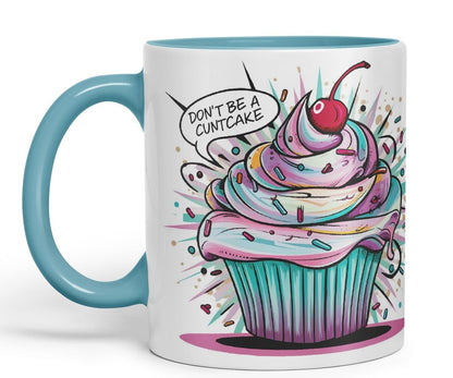 Vixar Don’t Be a Cntcake (Cupcake) – Coloured Ceramic Mug Cup Gift, 11oz (Black)